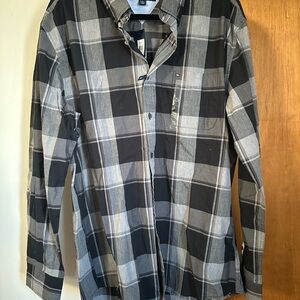 Men's Black and Gray Plaid Jacket